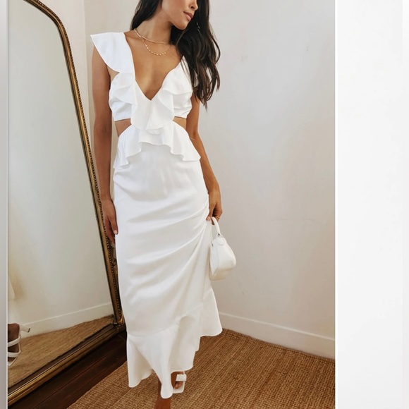 Show Me Your MuMu Dresses & Skirts - Show Me Your Mumu Zoey Midi Dress- white